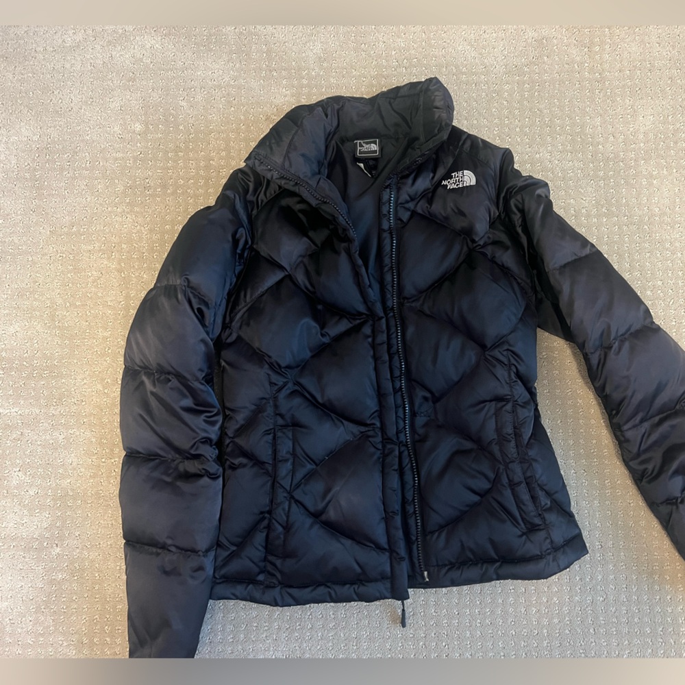 North Face black puffer coat XS